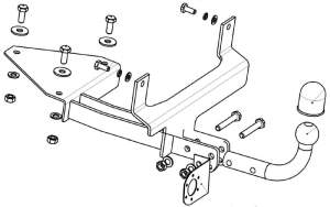 Фаркоп Лада Гранта 14-нв рама и крюк-шар, 50мм 29030