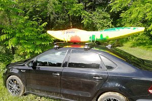 Багажник на крышу Volkswagen Polo V седан 2010-2020 крыл. дуги, за двер. пр., 49504