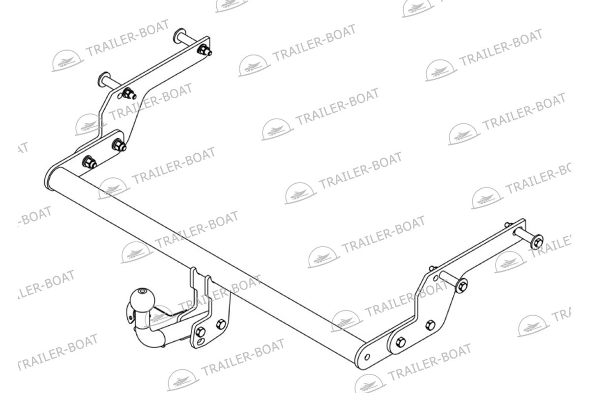 Фаркоп Renault Sandero Stepway (2013-2020) крюк на 2 болта RN-20