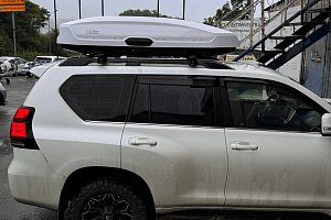 Багажник на крышу LUX Элегант 1,3м Toyota Land Cruiser Prado 150 2009-2024 крыл. дуги, на рейл., 50790