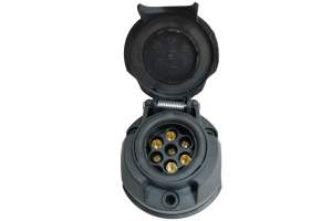 Розетка для прицепа электрическая 7-и контактная, европейского типа с сальником 15067G-2